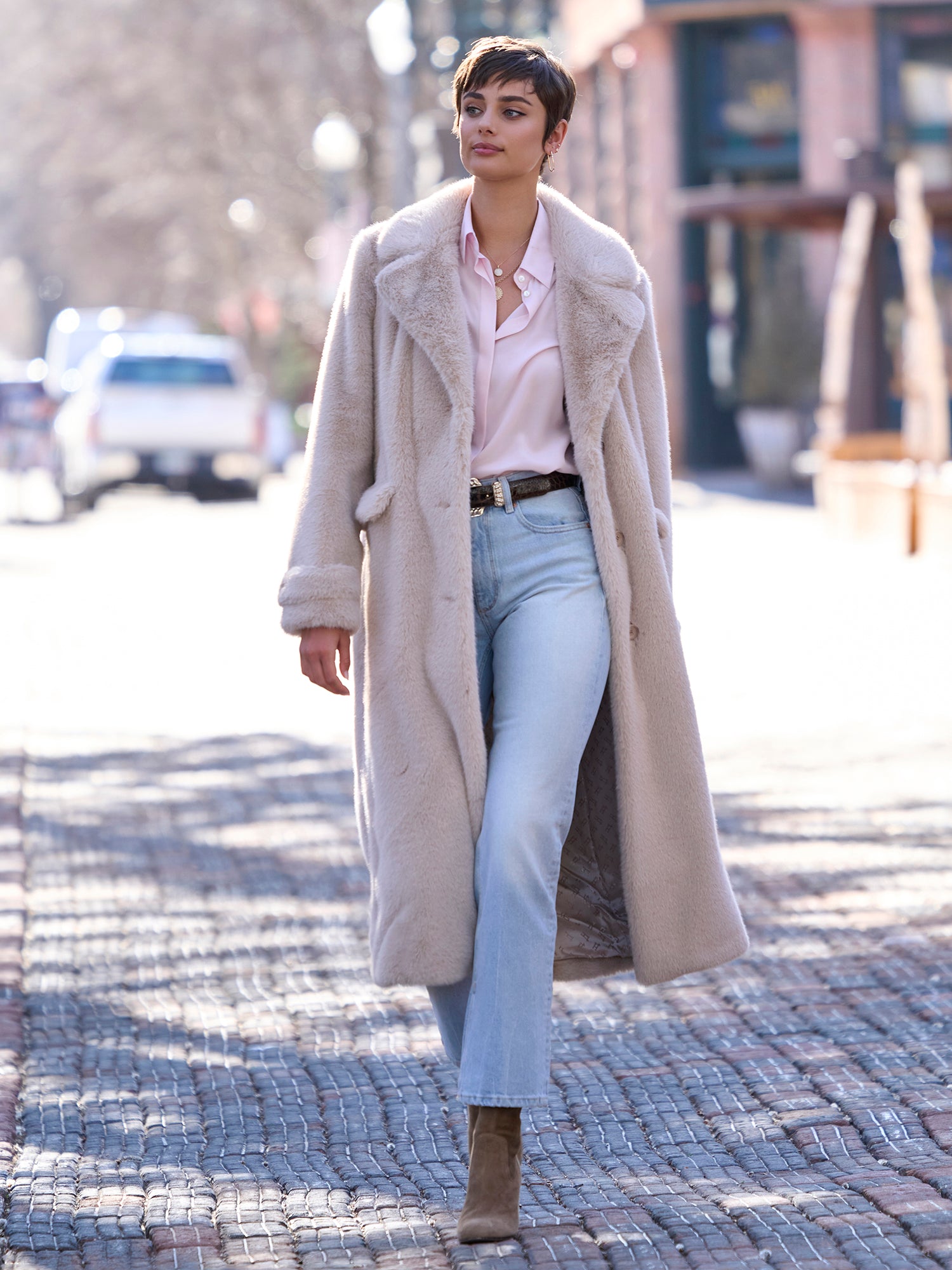 pivochan【deres】feather spring coat Quinn Faux Fur Coat – Gorsuch