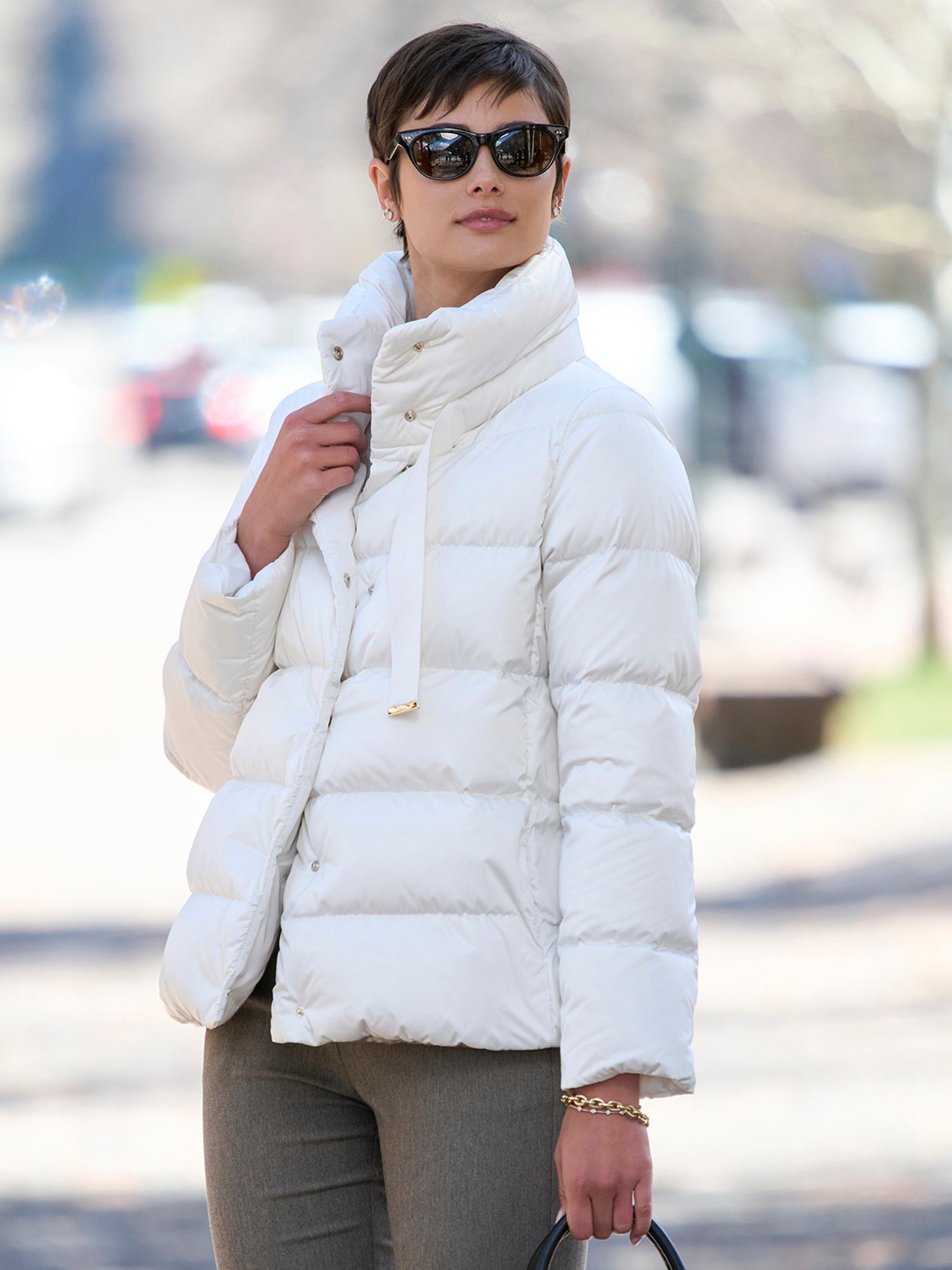 ジャケット・アウター HYEON ted cape / white Thea Tec Satin Bomber Jacket – Gorsuch