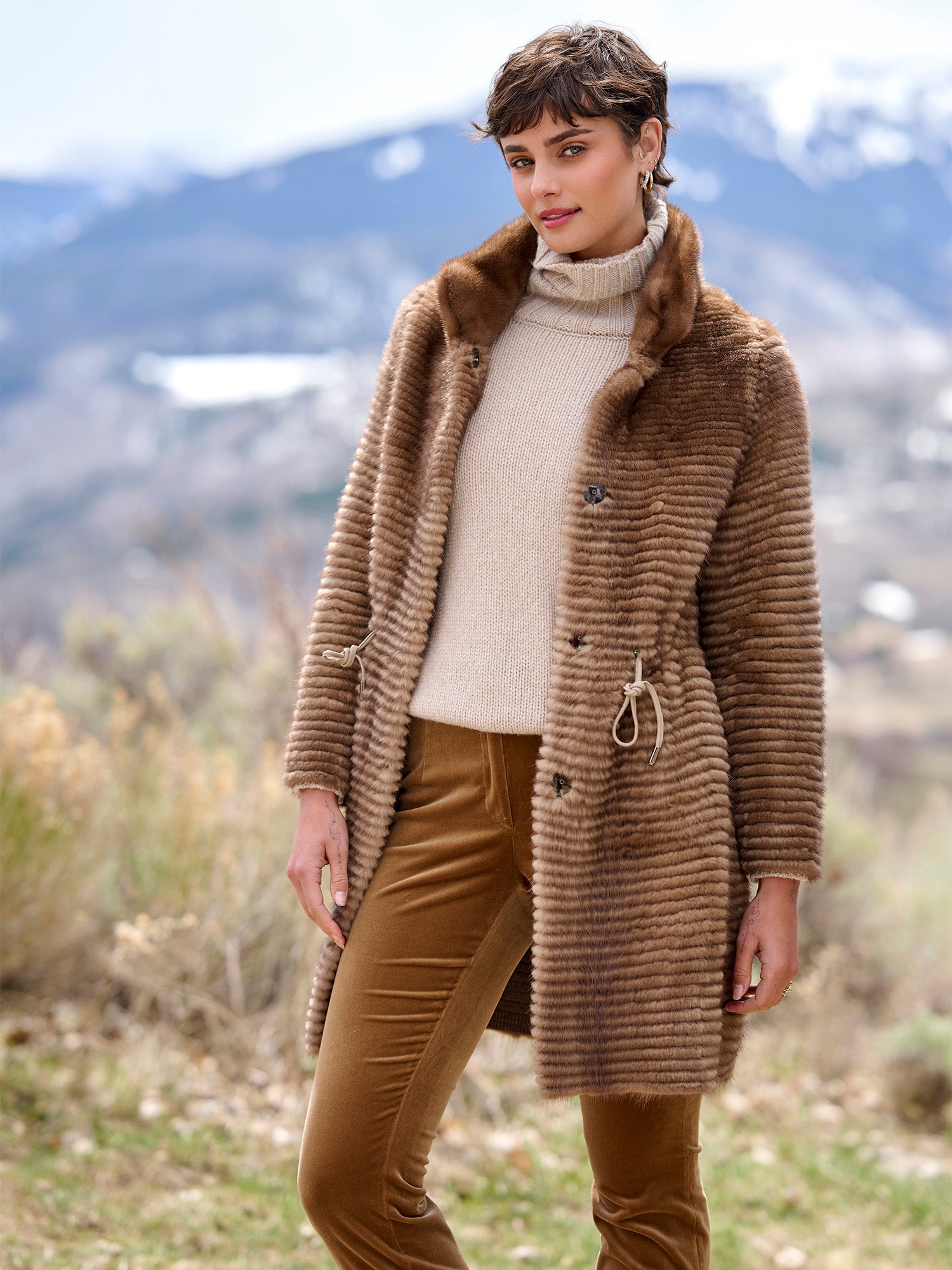 SLOBE IENA Mink Fake fur Coat ベージュ SLOBE IENA（毛皮/ファーコート）のフリマアイテム一覧