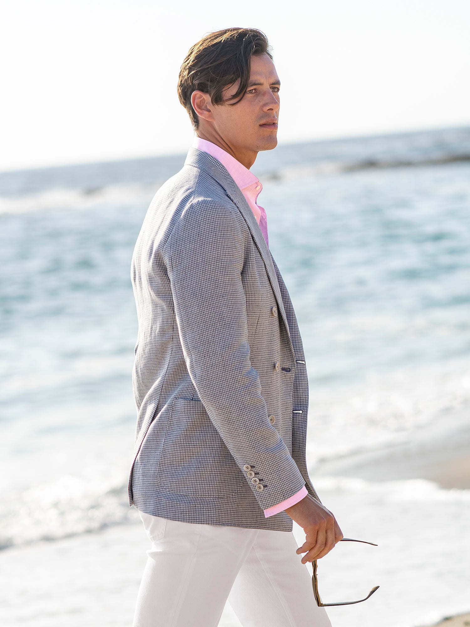 Check Linen Double Breasted Jacket – Gorsuch