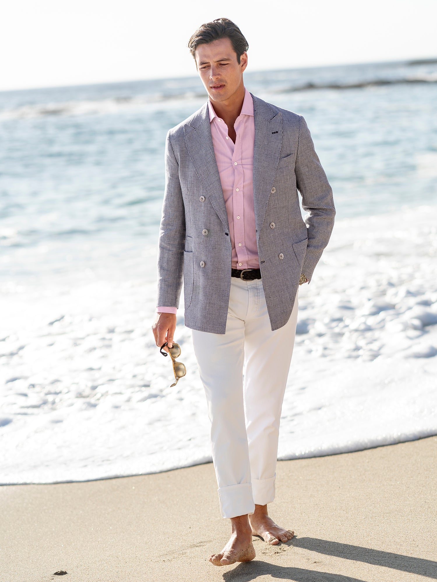 Check Linen Double Breasted Jacket – Gorsuch