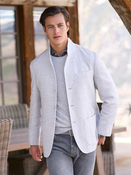 Brunello Cucinelli ジップアップ カシミアセーター | ブルー