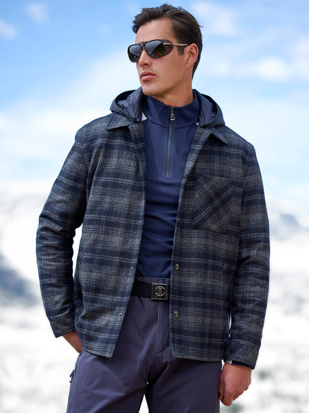 ロージーモンスター　新品　check wool shirt jacket Pop Checked Wool Shirt Jacket Black/Charcoal