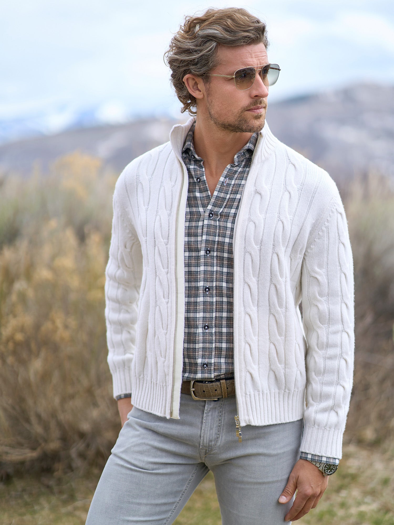 Butcher ProductS　 ZIP CARDIGAN Ian Cashmere Cable Zip Cardigan – Gorsuch