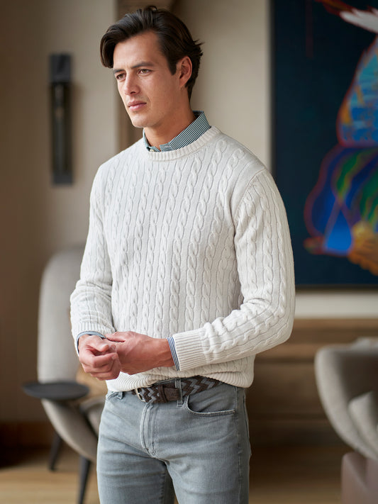 Brett Cable Cashmere Sweater