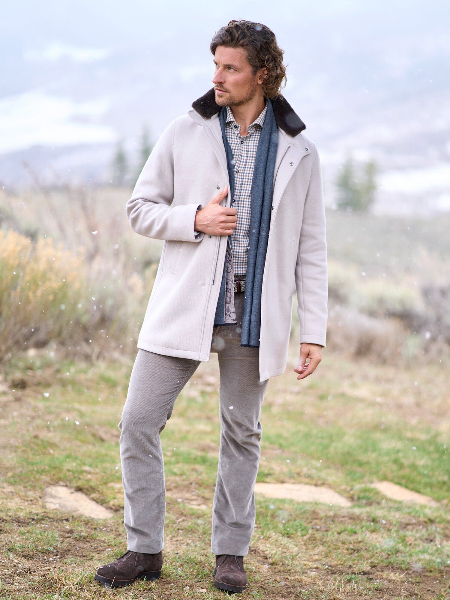 R　CRANK Studded Wool Short Coat_Navy CRANK】STUD WOOL SHORT COAT | OUR BRAND,CRANK | PRESSING WEB