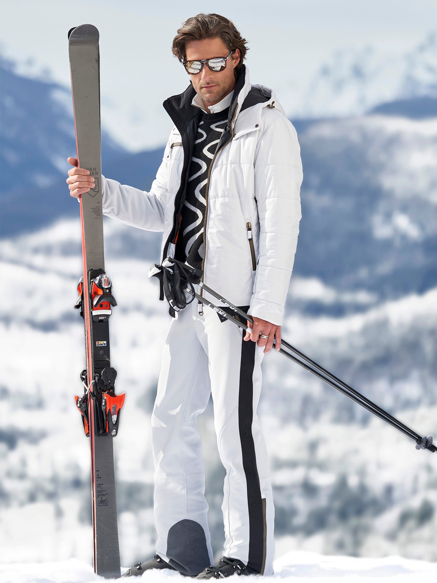 White ski sales pants outfit