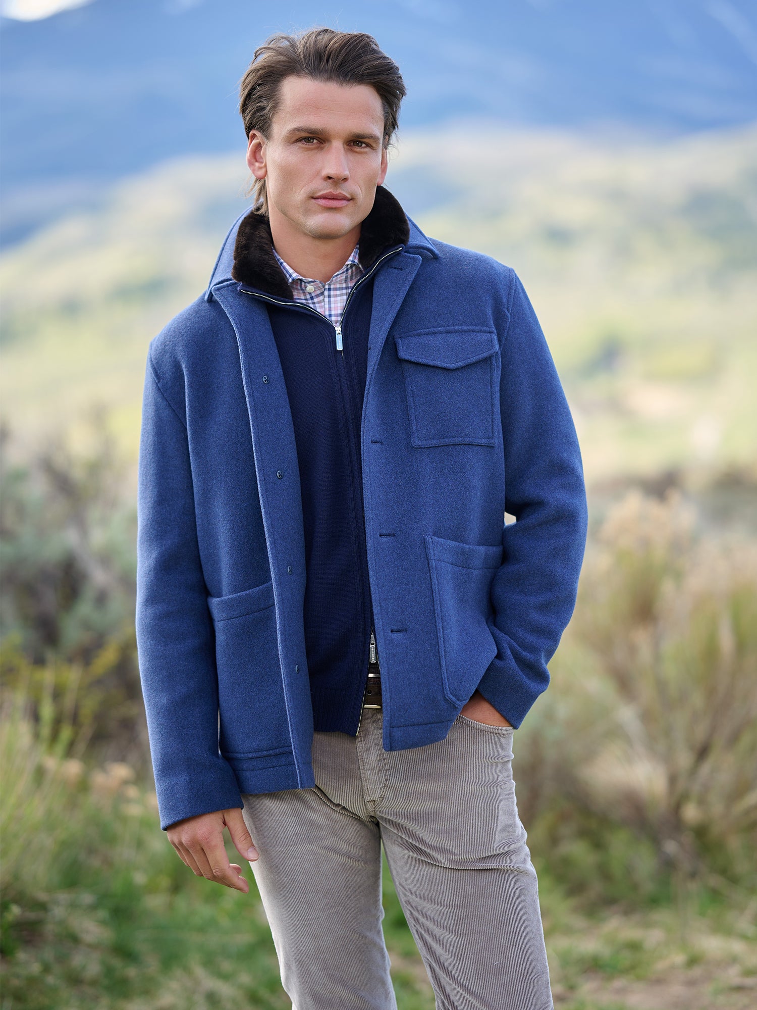 Elio Fur Collar Cashmere Cardigan – Gorsuch