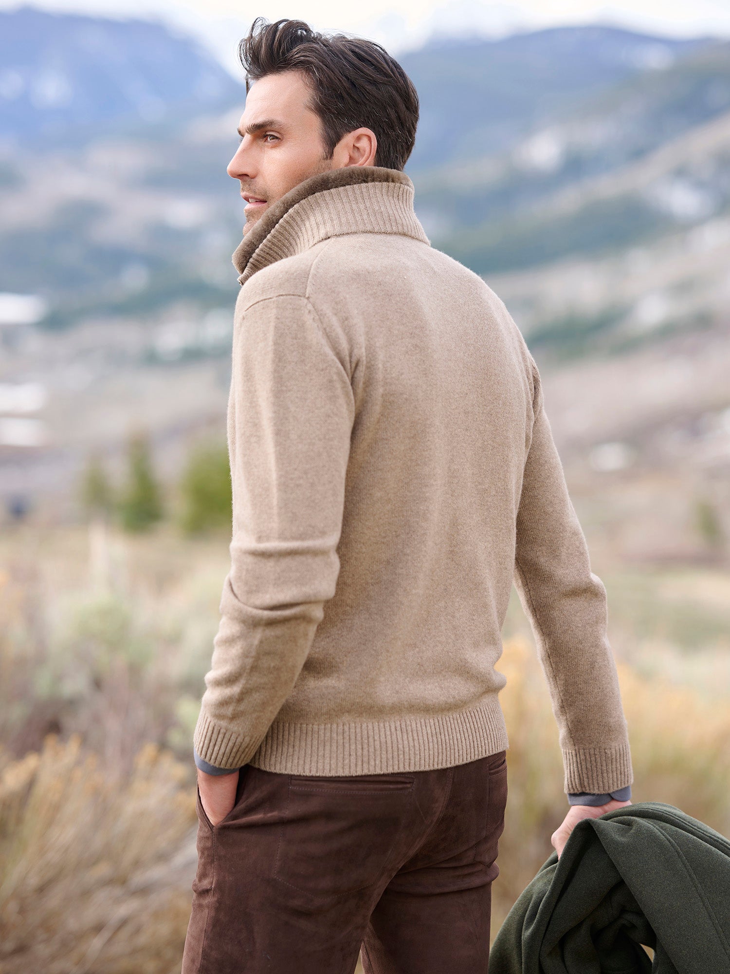 Elio Fur Collar Cashmere Cardigan – Gorsuch