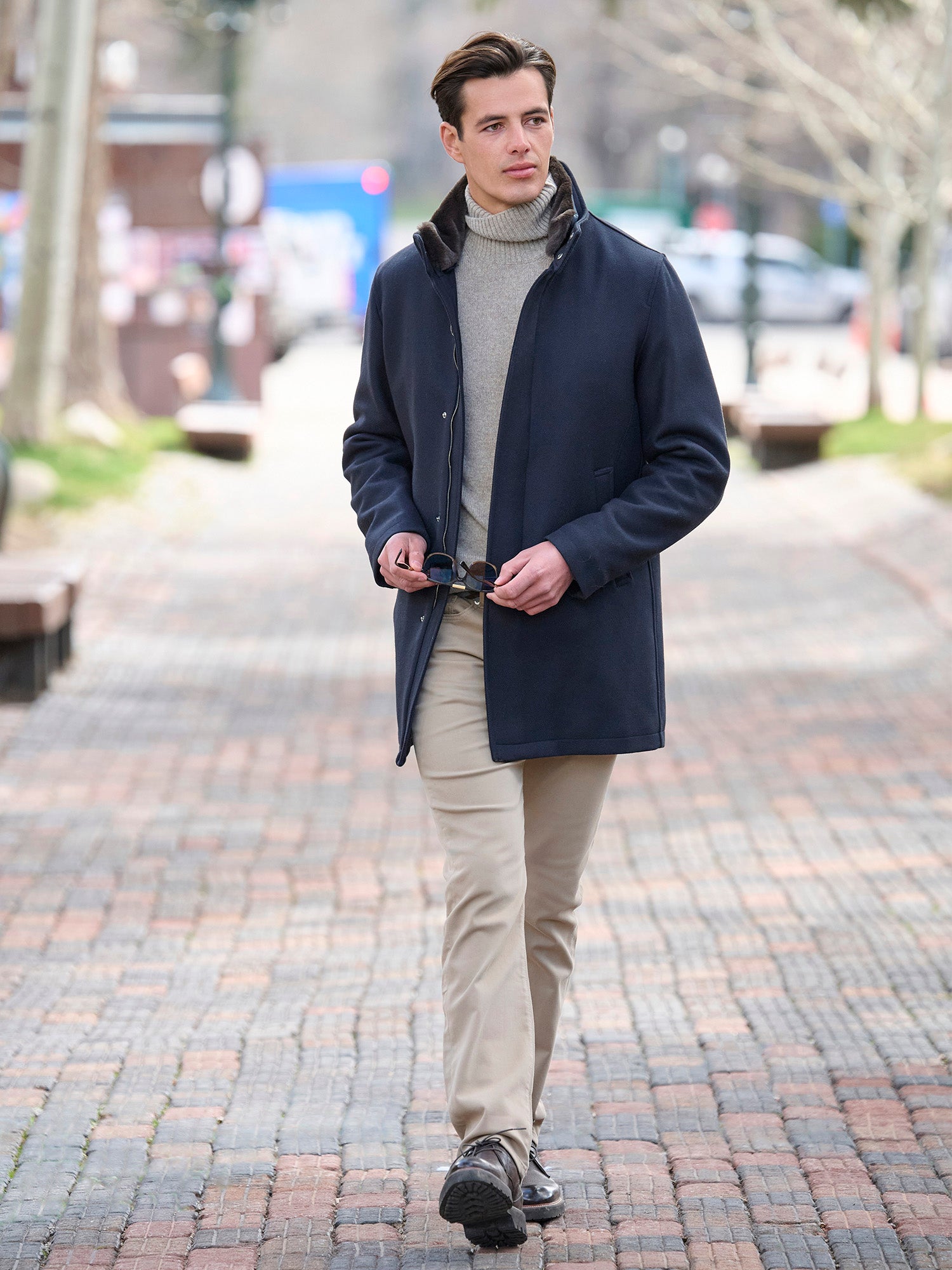 ジャケット・アウター THE FLAT HEAD MELTON WOOL CAR COAT Black felted wool melton Car Coat | Margaret Howell