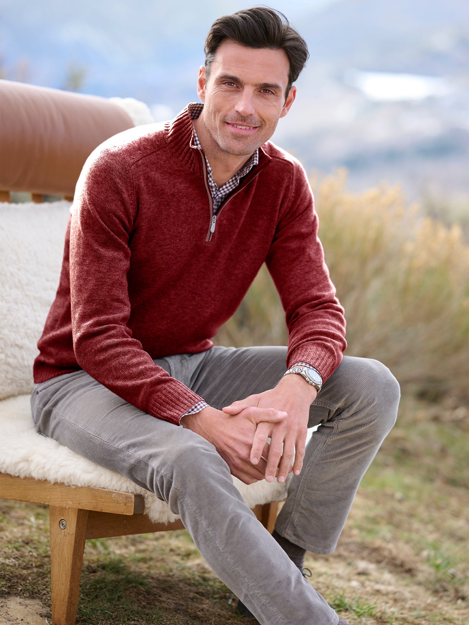 Marco Cashmere Quarter Zip Sweater – Gorsuch
