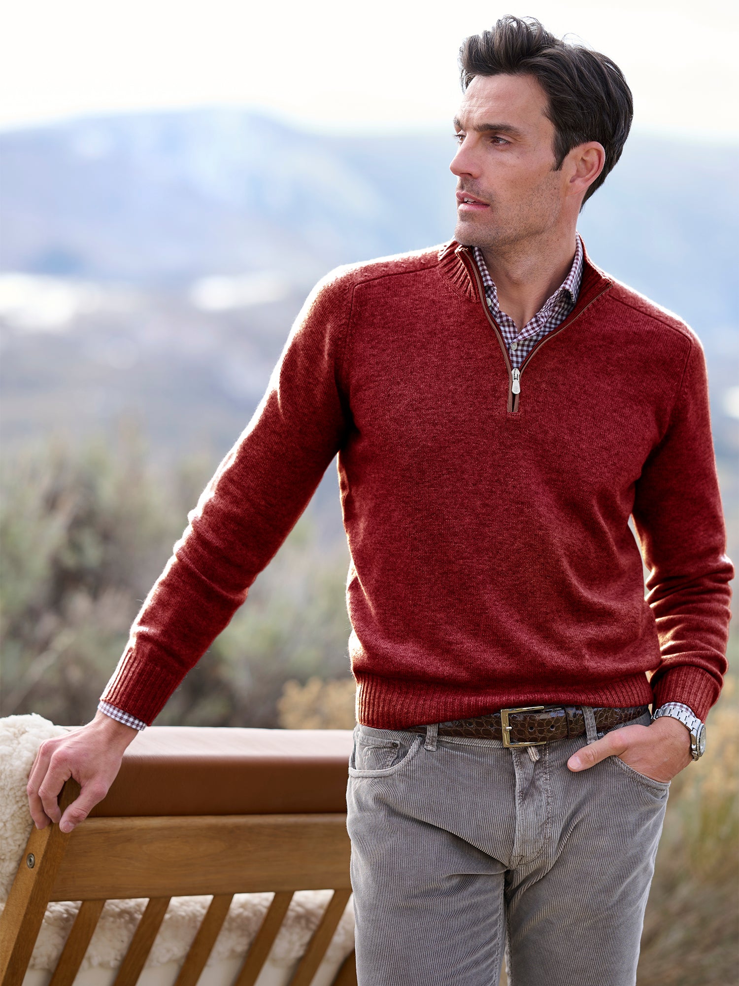 安部公房全集 030(1924.03-1993.01) Men's Gray Quarter Zip Pullover | Holderness & Bourne