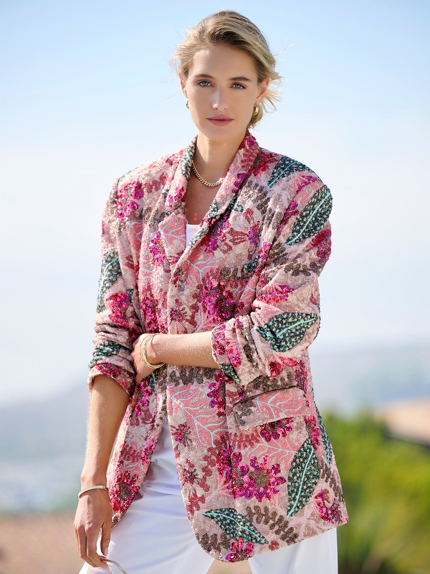 Martine Paillette Floral Blazer – Gorsuch