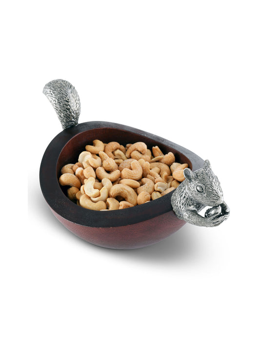 Squirrel Wood Nut Bowl