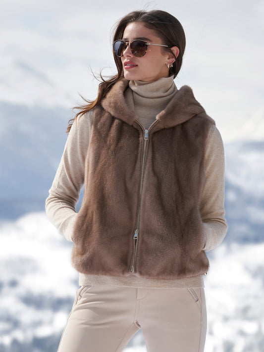Sloane Reverisble Mink Fur Vest