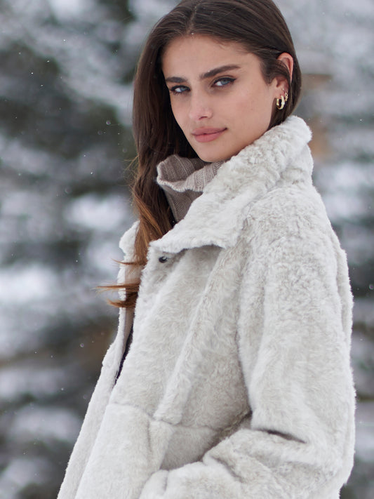 Dolly Reversible Curly Lamb Coat