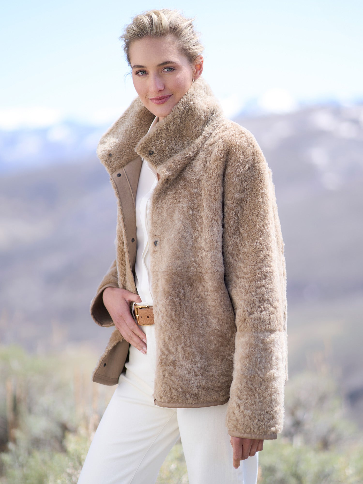 Dolly Reversible Curly Lamb Coat – Gorsuch