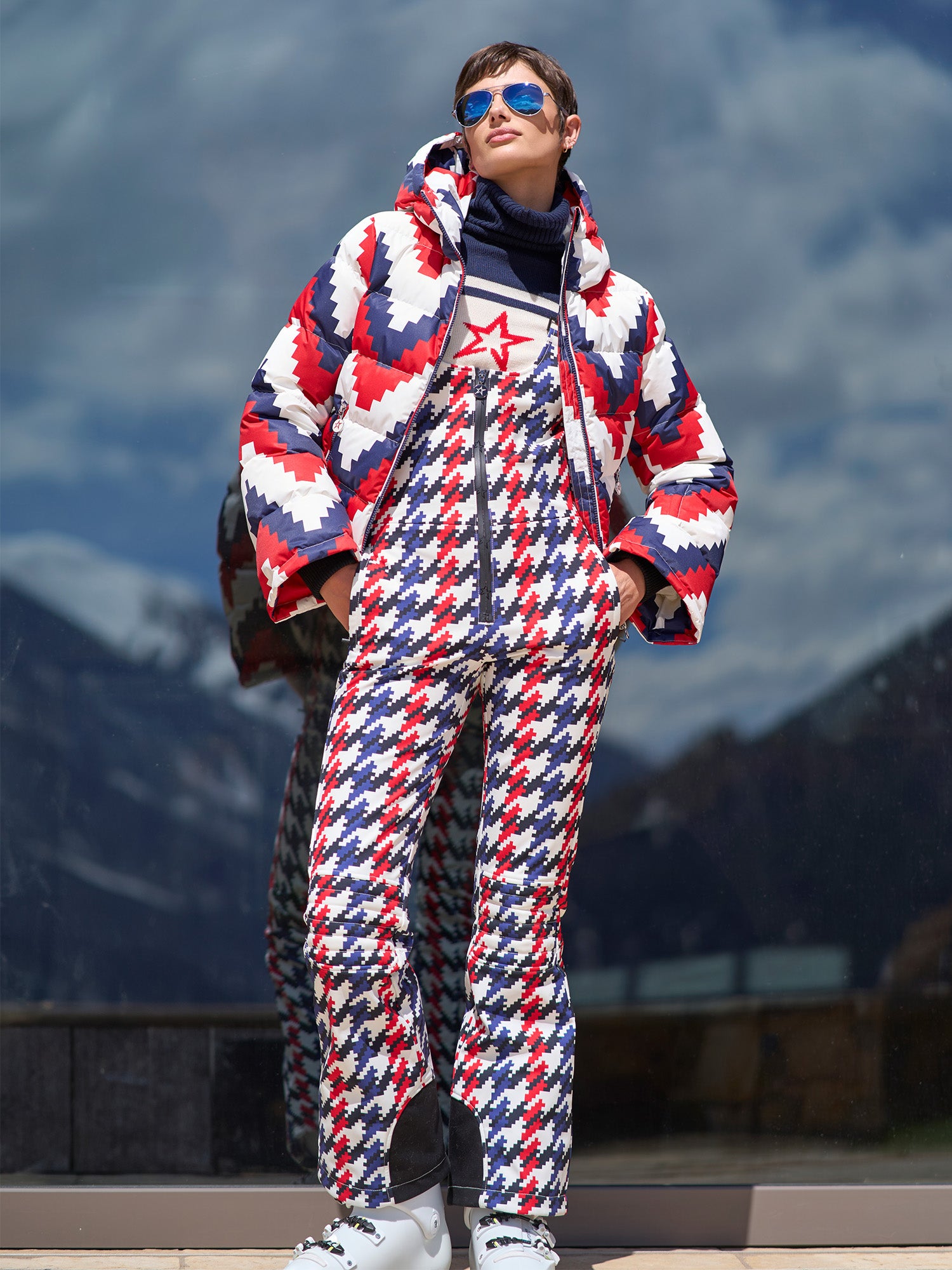 Chevron Polar Flare Down Ski Jacket – Gorsuch