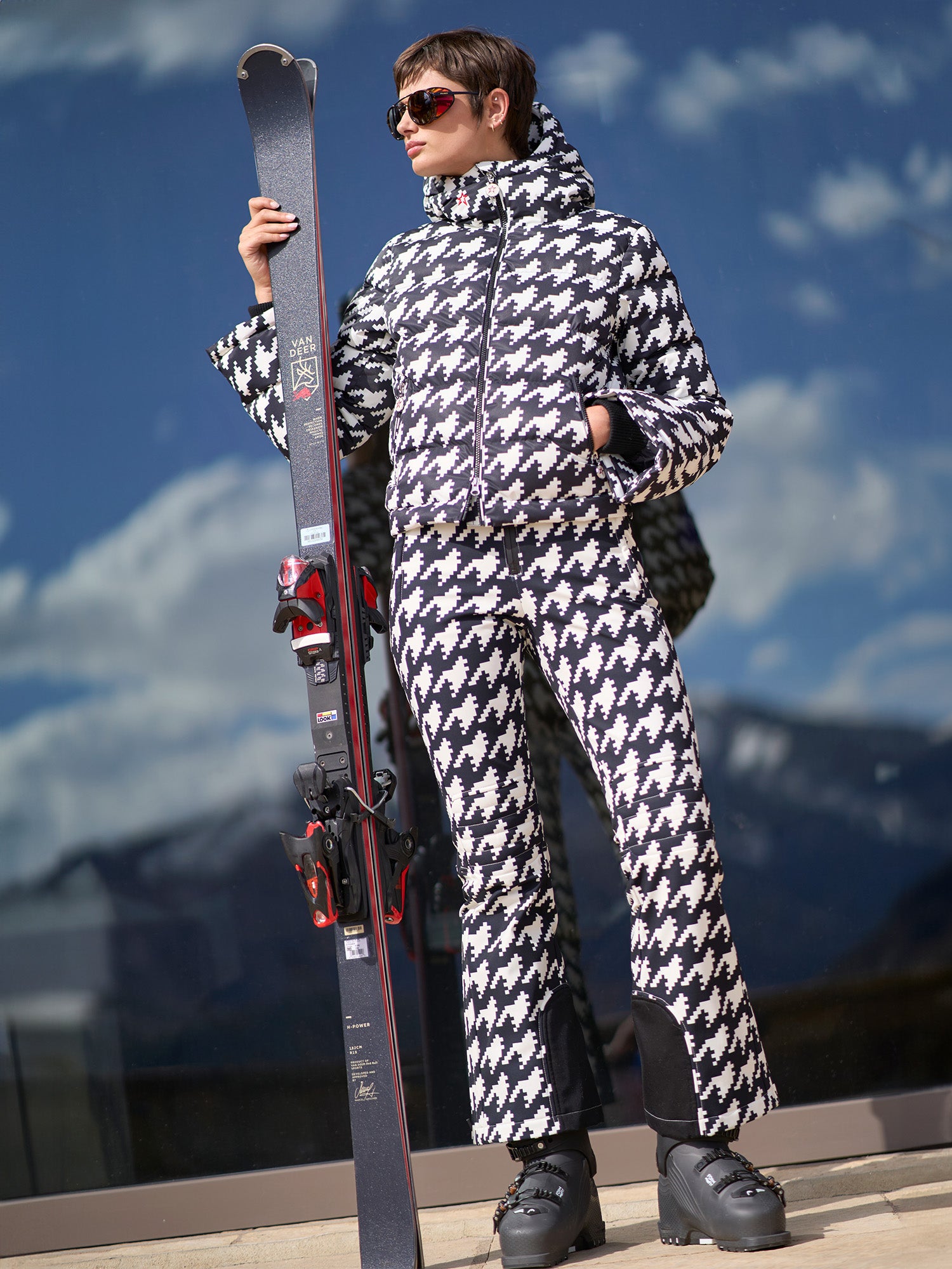 fumika uchida★HOUNDSTOOTH SALOPETTES 38 Houndstooth Bib Stretch Ski Pant – Gorsuch