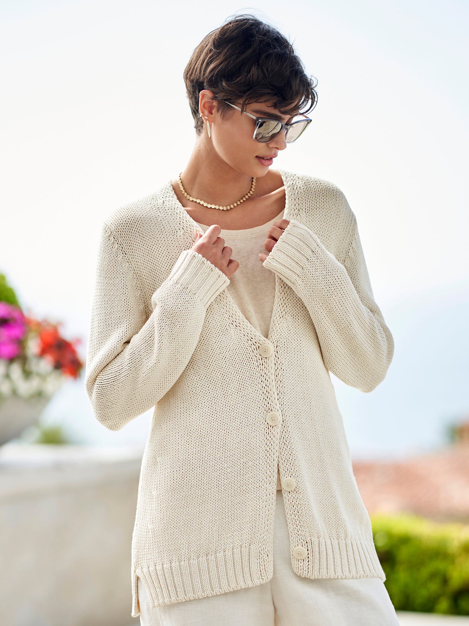 美品ATON NATURAL DYE WOOL CARDIGAN Prisca Cotton Silk Cardigan – Gorsuch