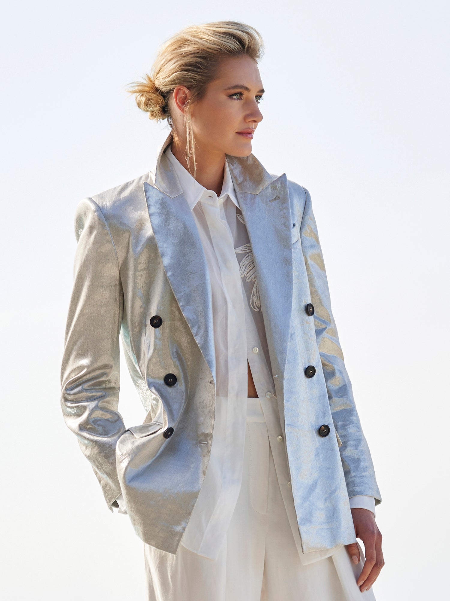 極上リネン GERMANY 1980s〜／Linen double jacket 極上リネン GERMANY 1980s〜／Linen double jacket 極上リネン