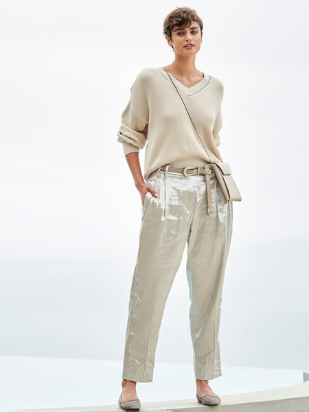 Metallic Linen Pant