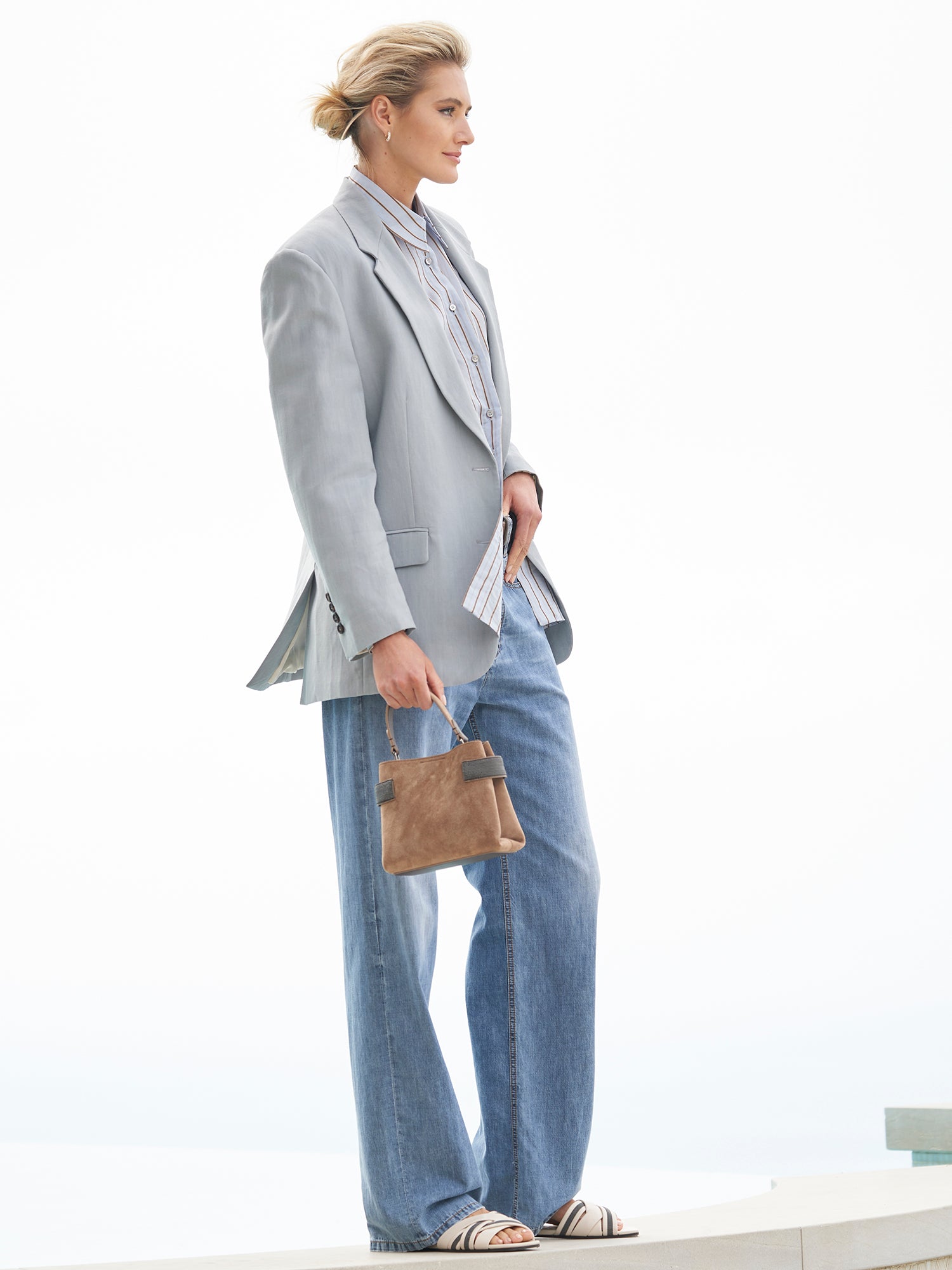 【関税&送料込】Brunello Cucinelli Suede Crossbody Bag Small suede crossbody bag in brown - Brunello Cucinelli