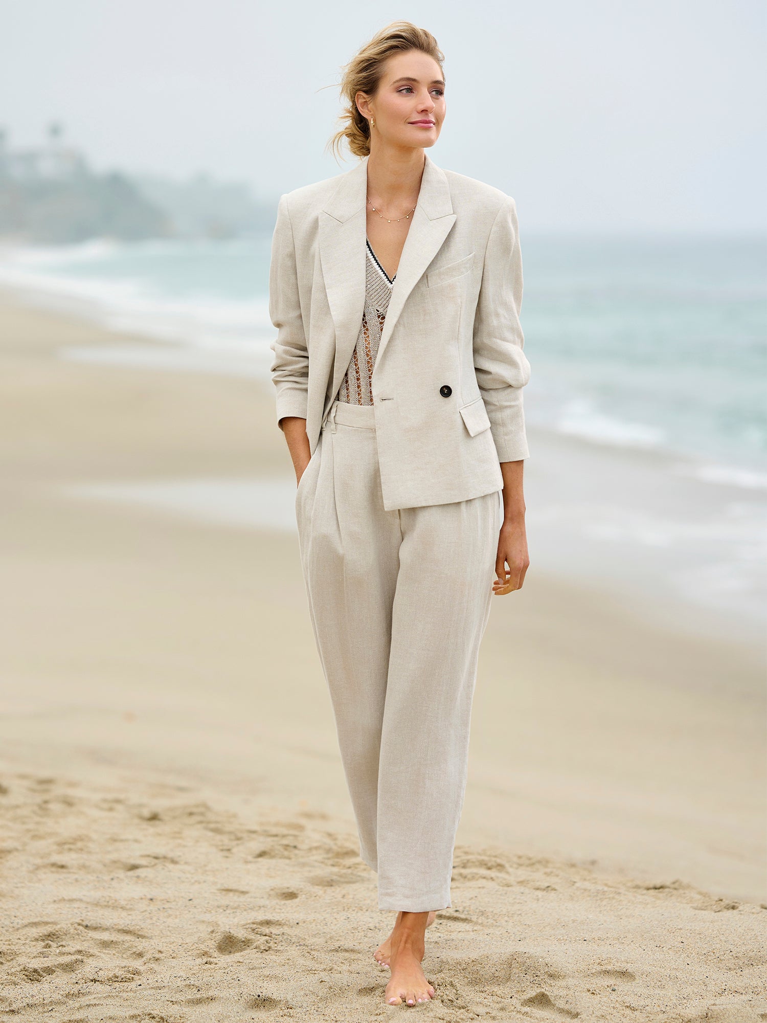 ジャケット BRUNELLO CUCINELLI 'Sparkling' blazer (MG5177338P C1141) Sparkling blazer for Woman in Beige | Brunello Cucinelli