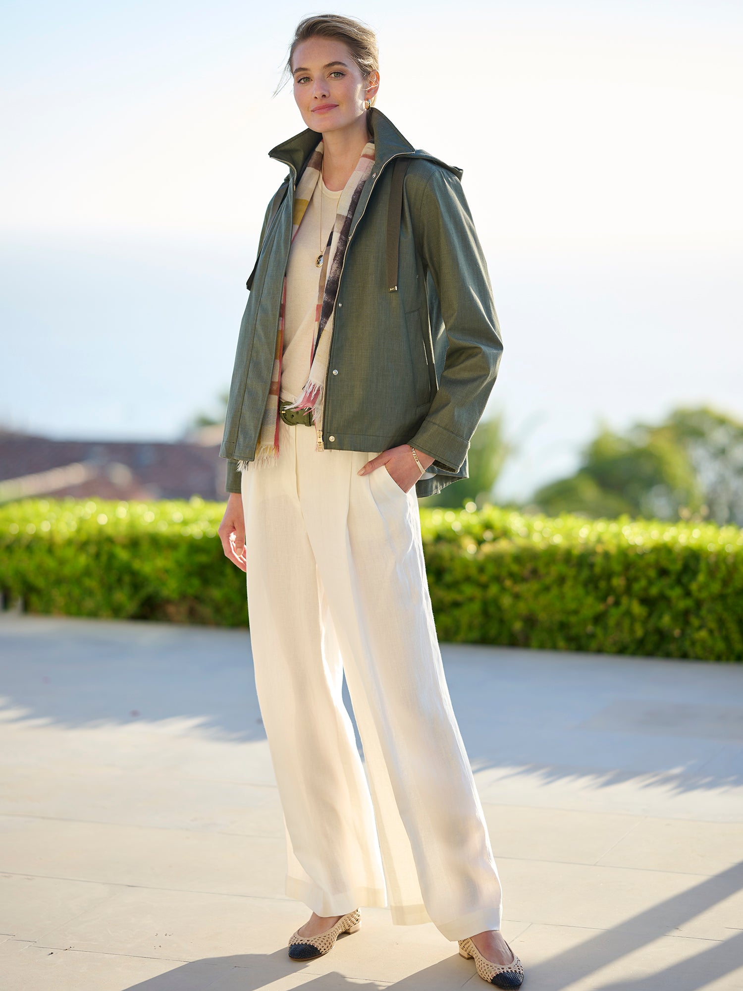 Loro Piana リネン ブルゾン スイングトップ　グリーン Emery Loro Piana Linen Rain Jacket – Gorsuch