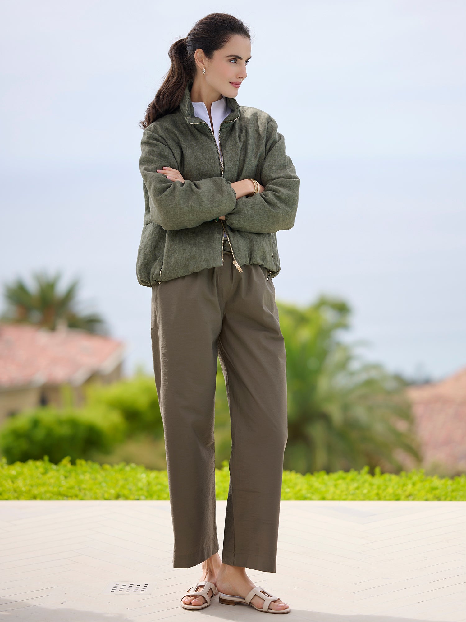 Emma Linen Bomber Jacket – Gorsuch