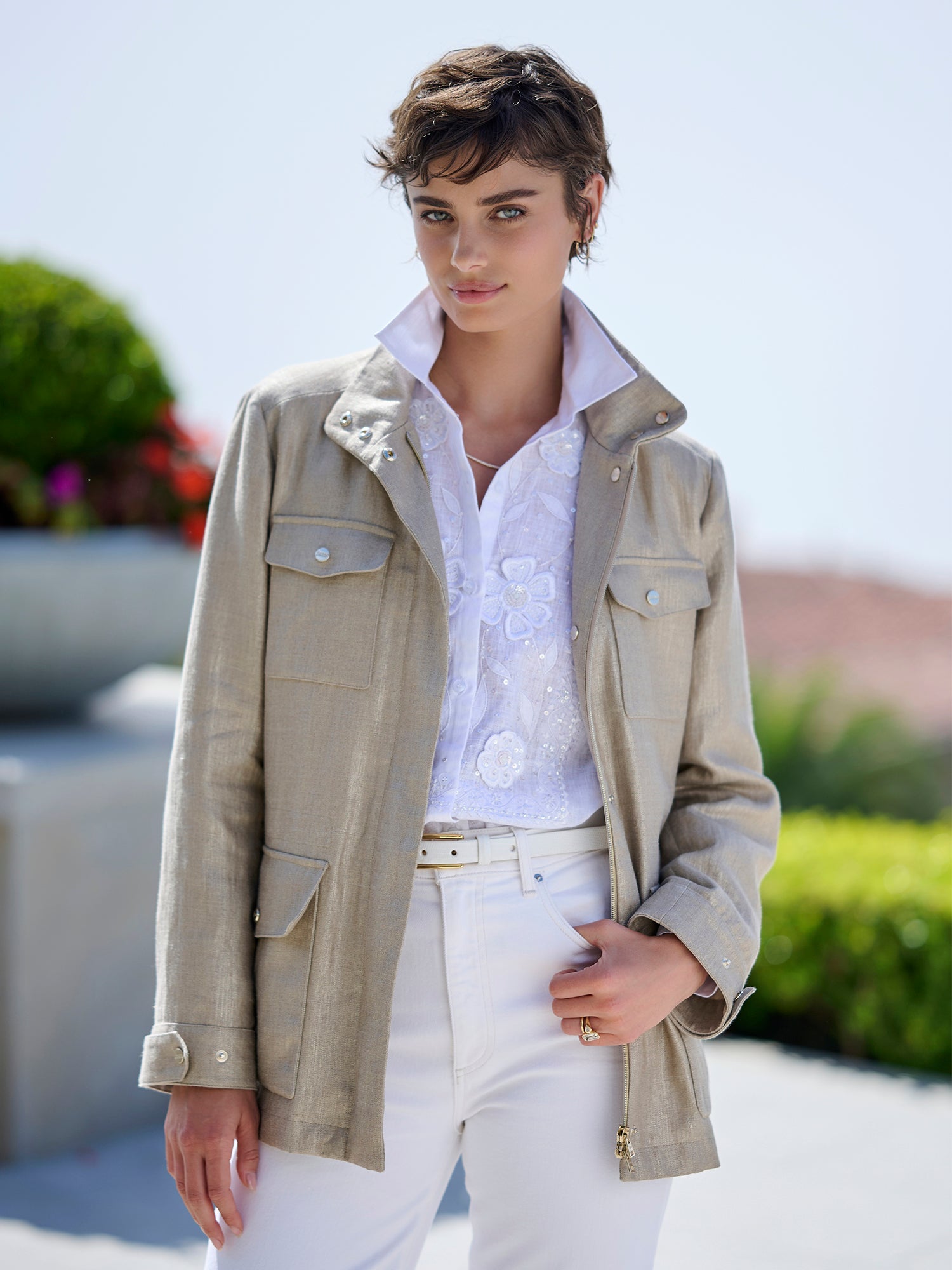 Malin Metallic Linen Field Jacket – Gorsuch