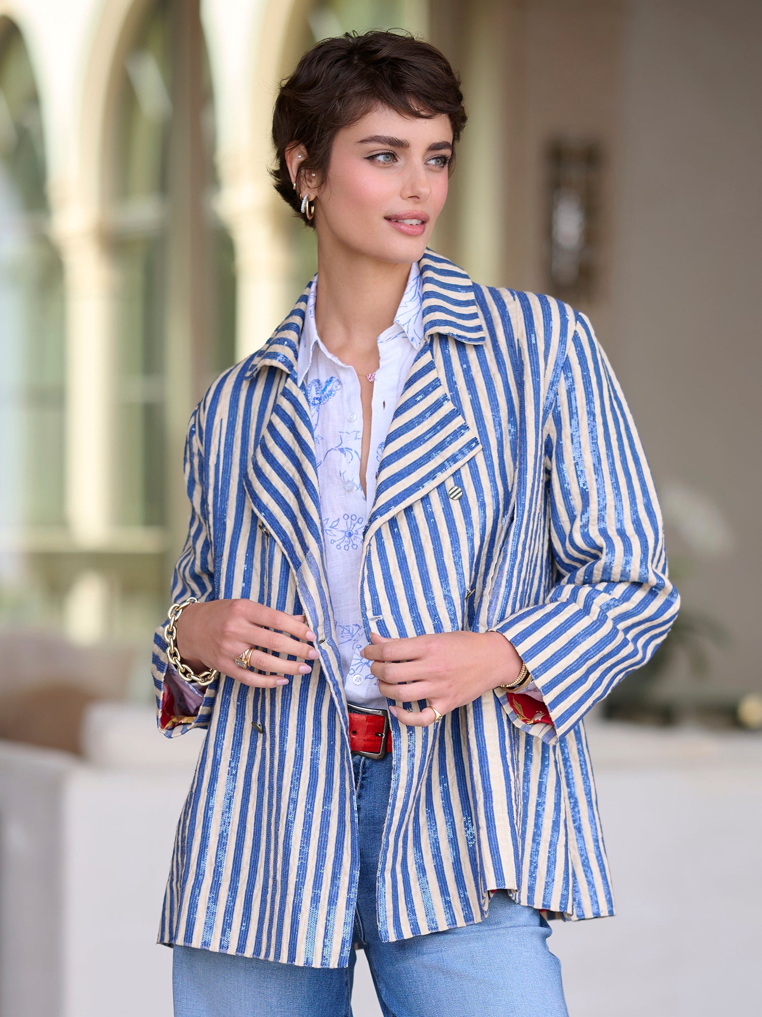 Lily Sequin Stripe Jacket – Gorsuch