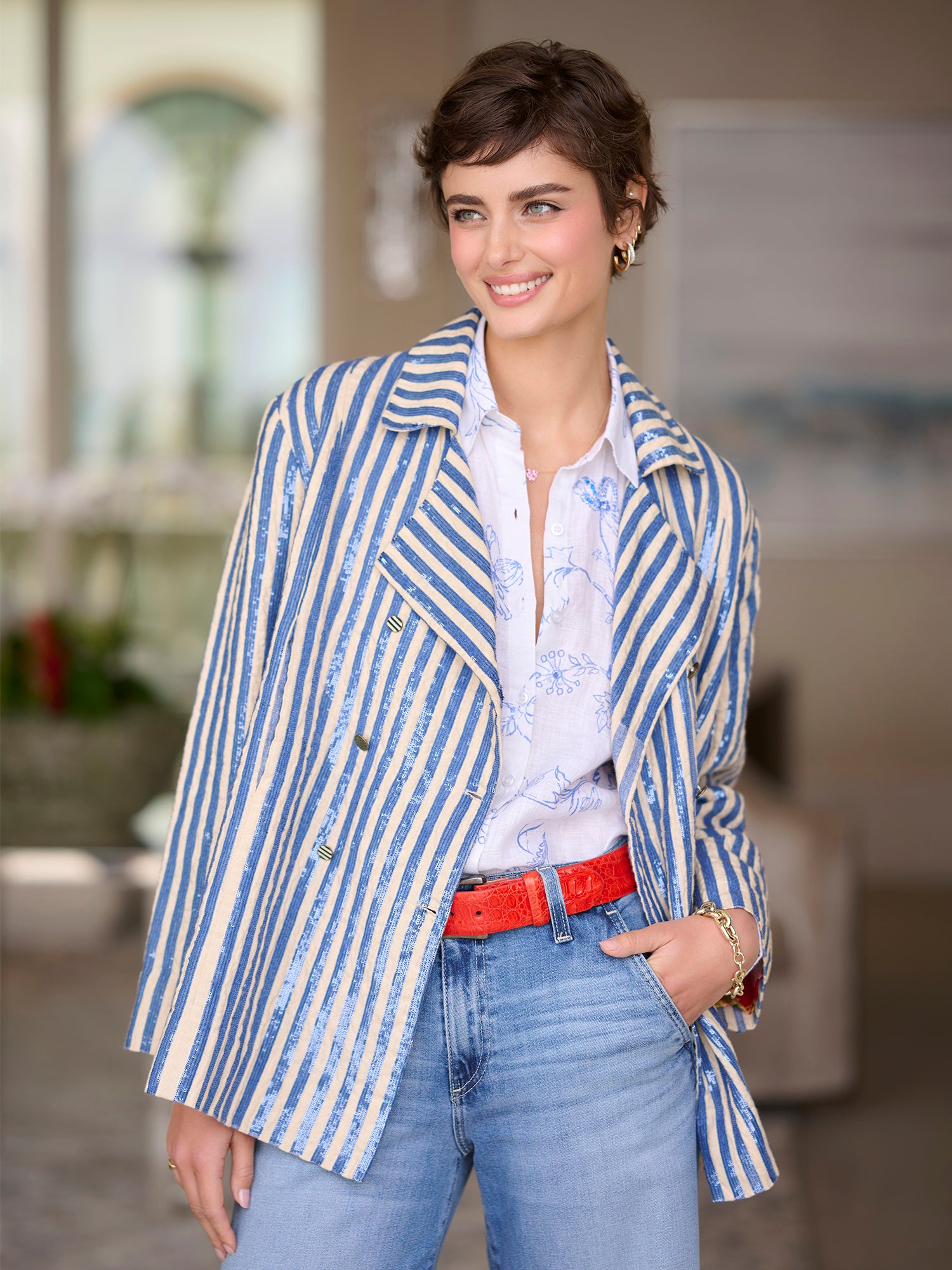 Lily Sequin Stripe Jacket – Gorsuch