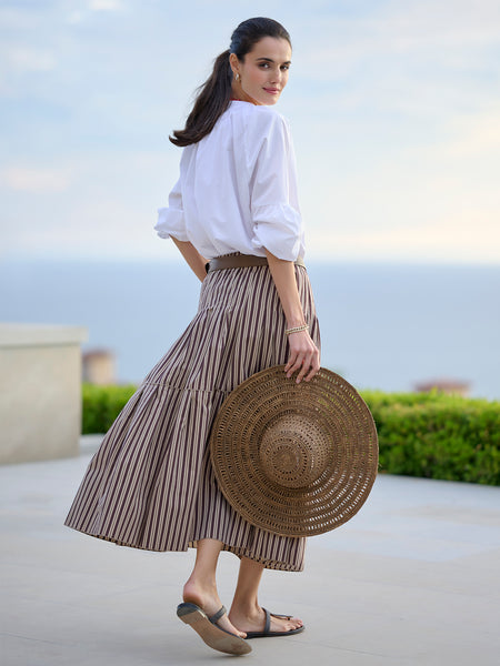 スカート striped knit skirt / geeong SKIRT – geeong