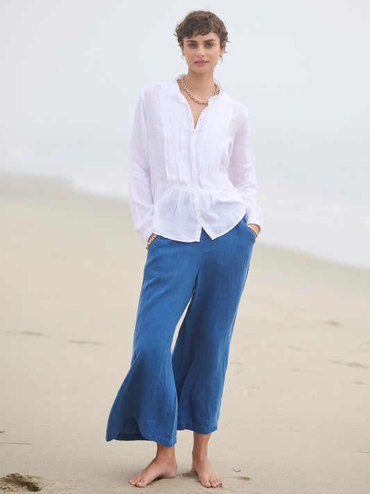 Linen Hoodie Tunic, White Linen Tunic, Oversized