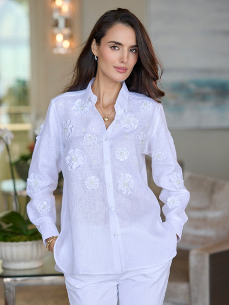 Dylan Fleur Linen Shirt – Gorsuch