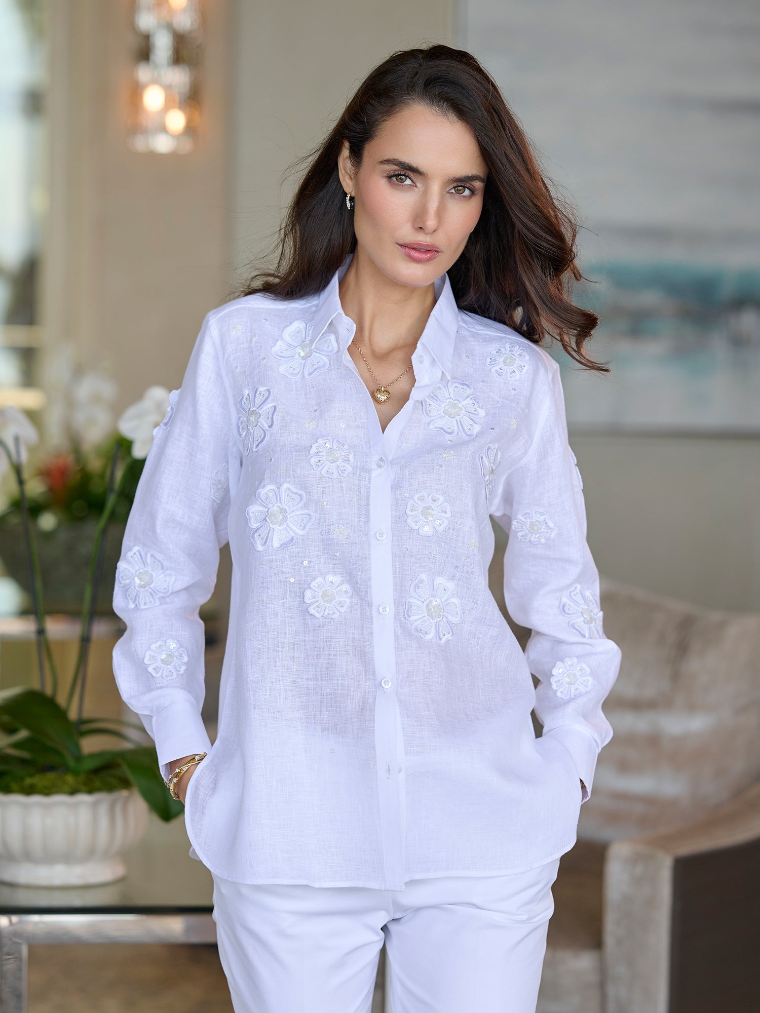 Dylan Fleur Linen Shirt – Gorsuch