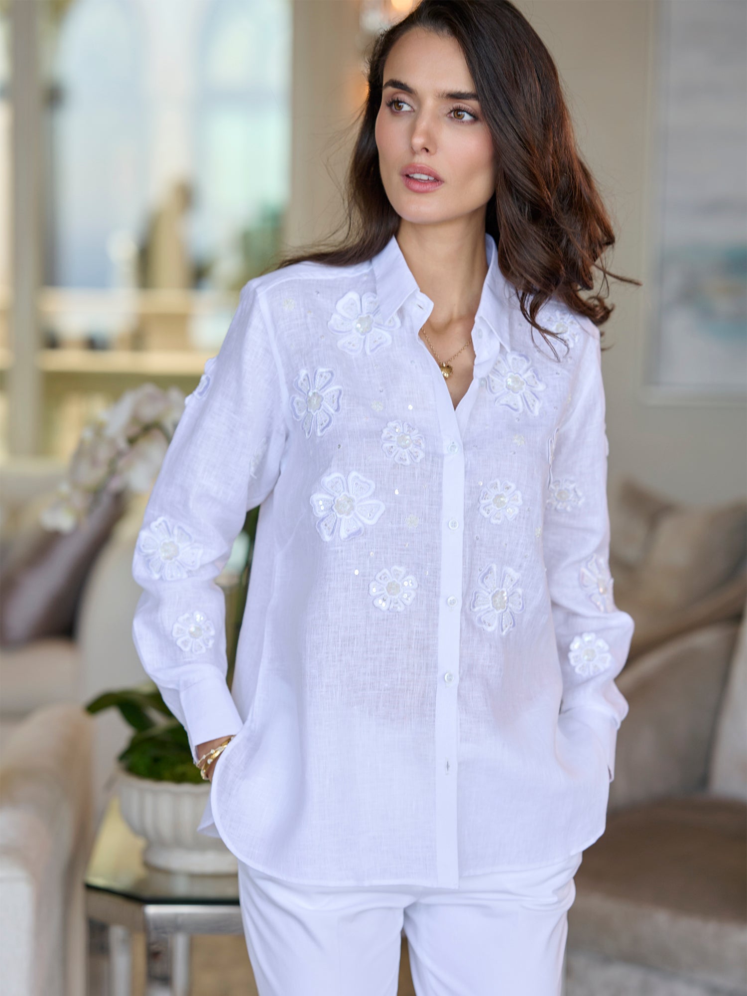 Dylan Fleur Linen Shirt – Gorsuch