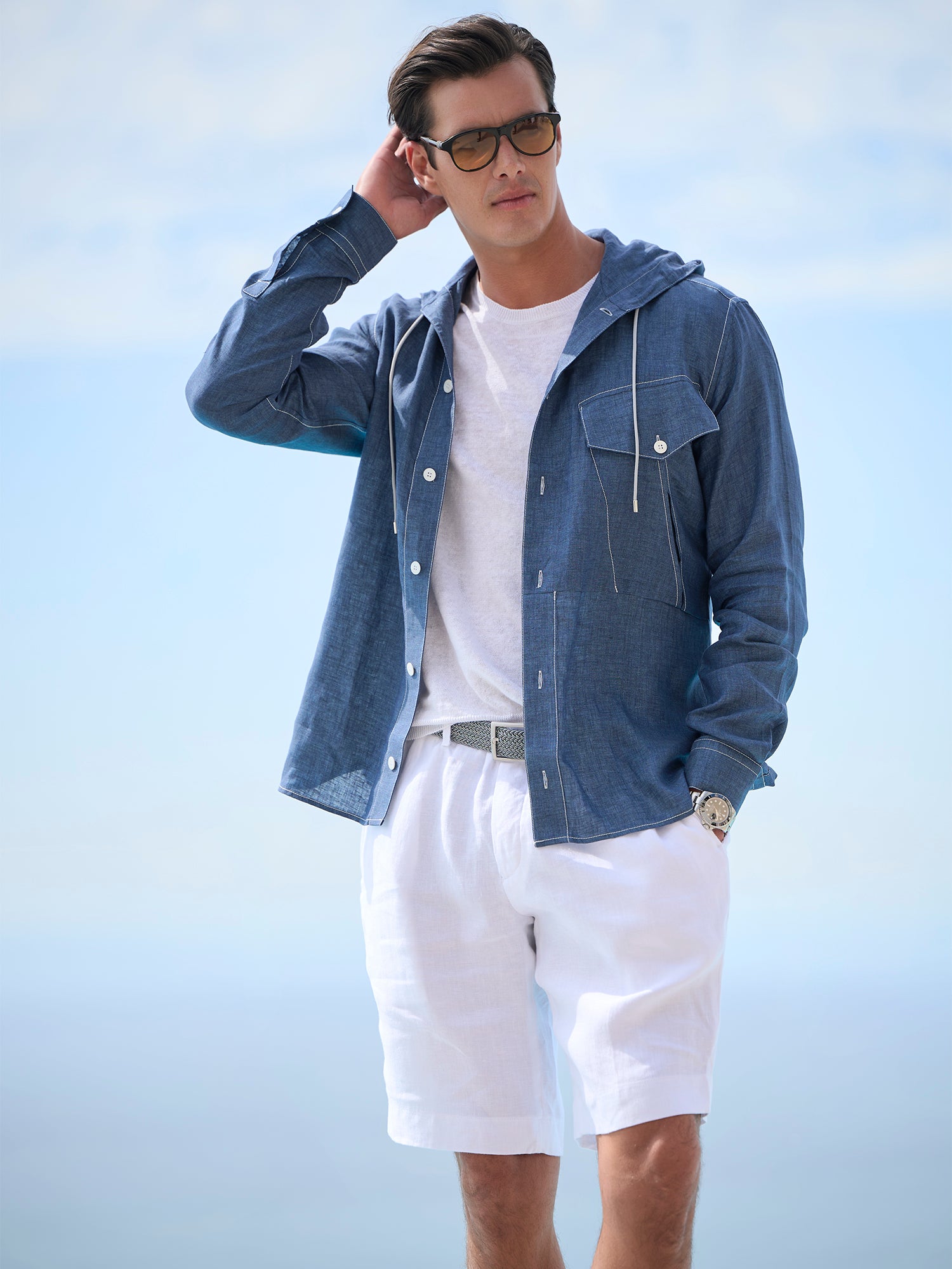 Cappuccio Denim Linen Shirt Jacket – Gorsuch
