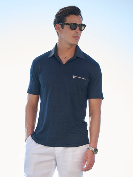 Linen Jersey Zip Polo – Gorsuch