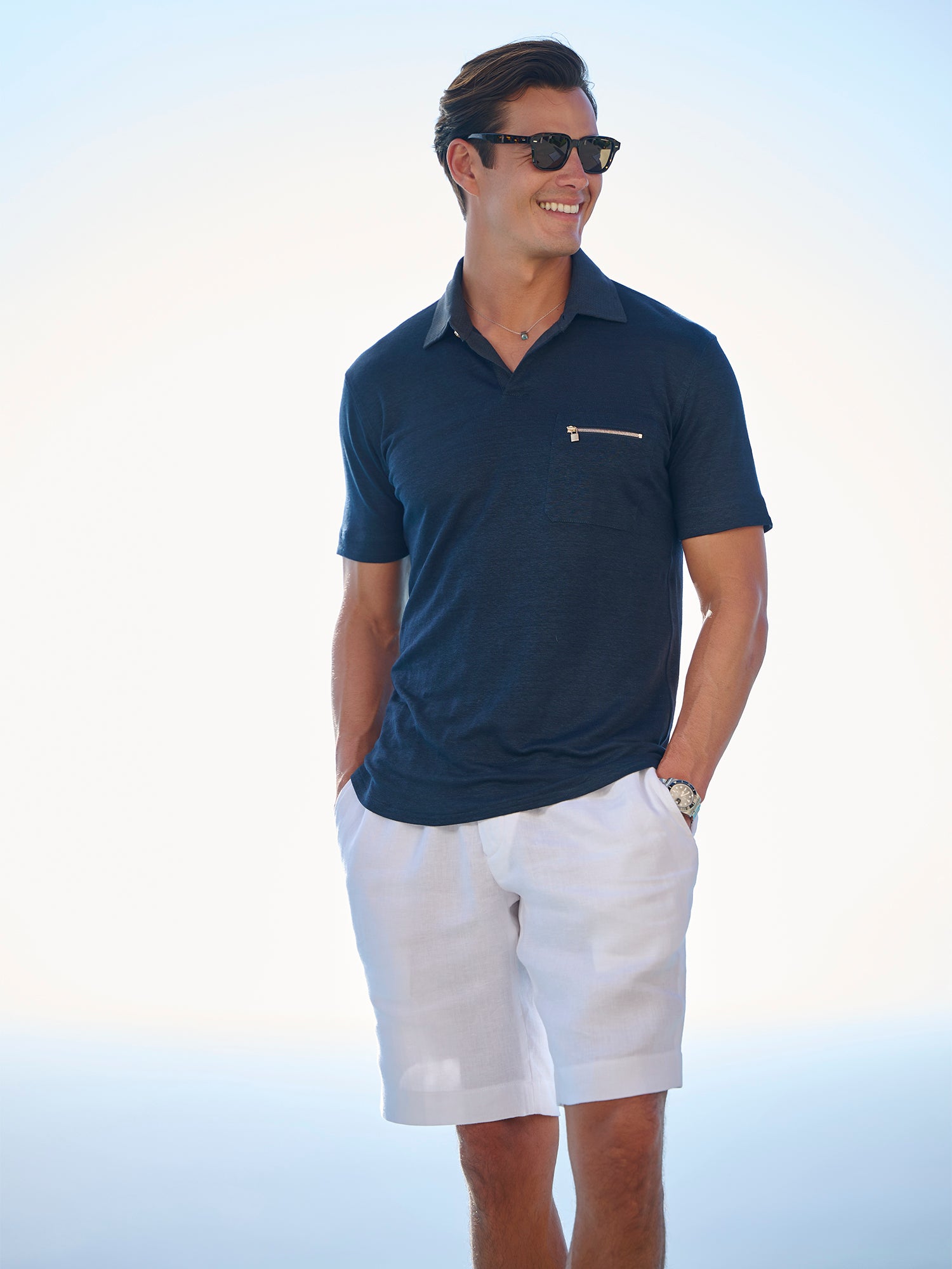 Linen Jersey Zip Polo – Gorsuch