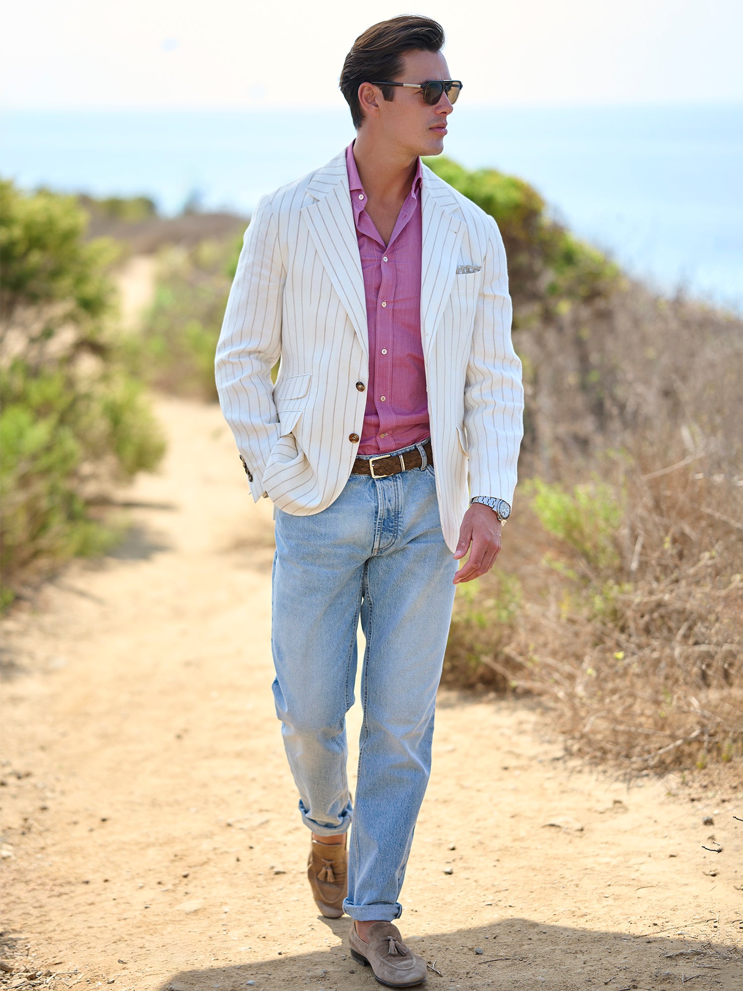 Pinstripe Linen Blazer – Gorsuch