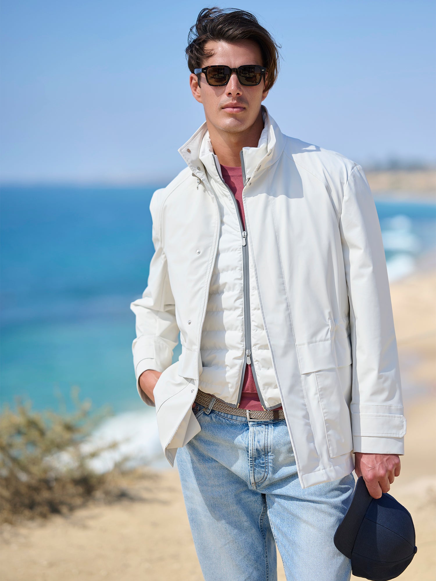BRUNELLO CUCINELLI ヴィンテージ加工デニム レザーパッチ ブルネロ