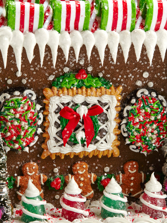 Green Ribbon Candy Gingerbread House