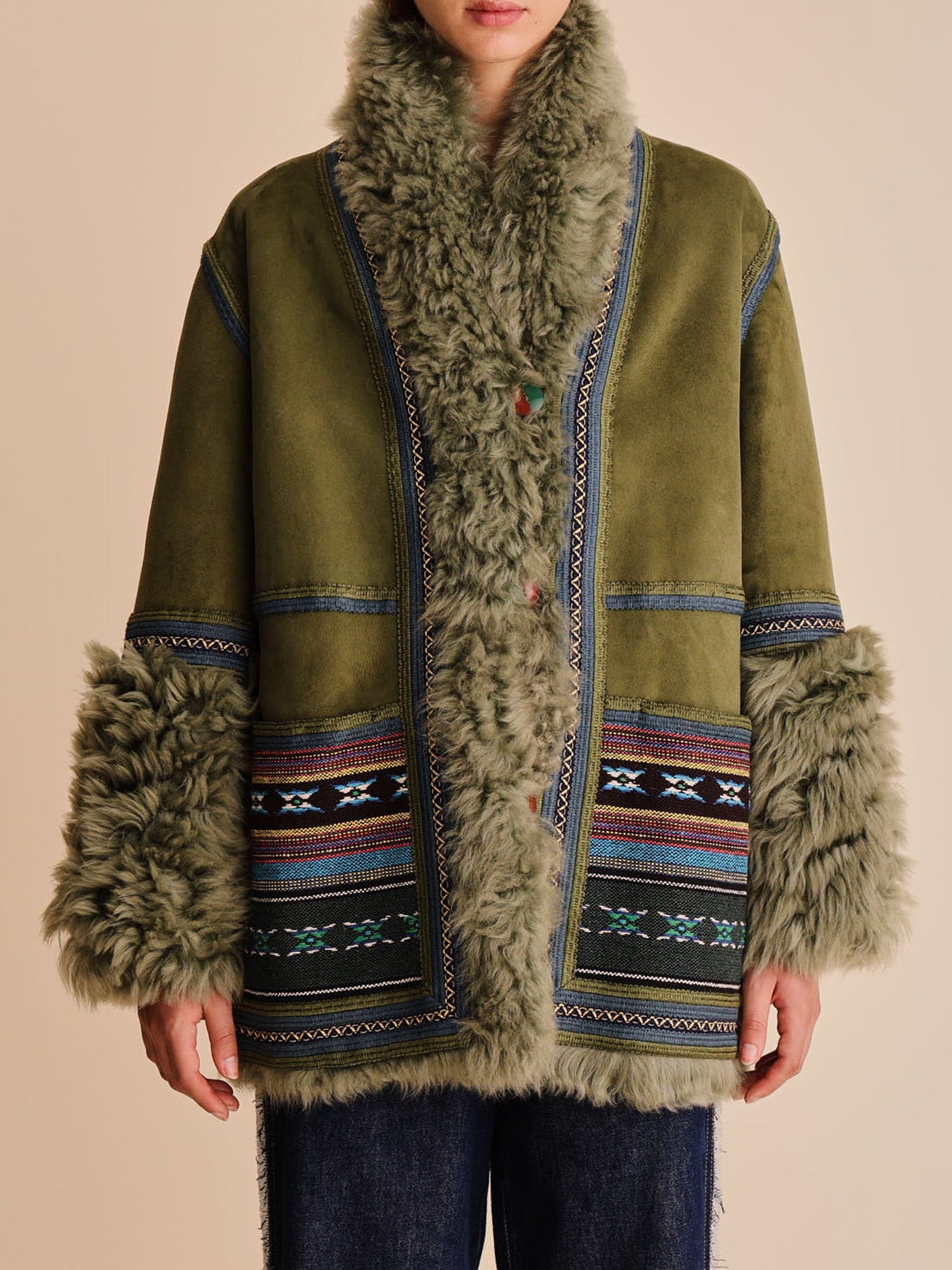 mumo様 ブルゾン Sグレージュ Vonda Shearling Kimono – Gorsuch