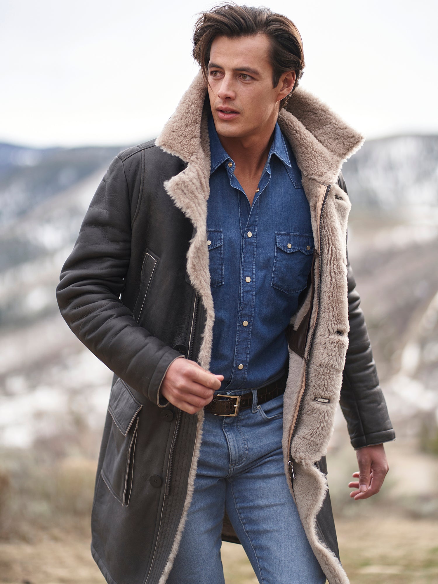 Brando Rock Shearling Coat