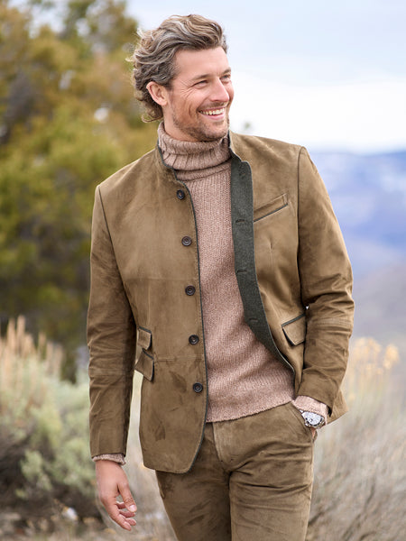 AUTHENTIC series - real suède rich jacket/bla