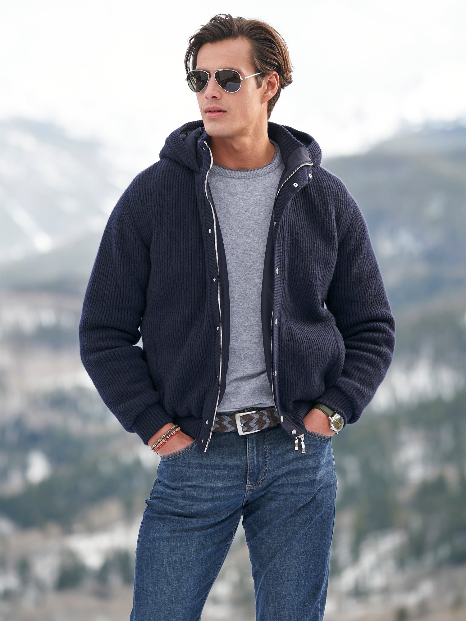 Ribbed Wool Bomber Cardigan – Gorsuch