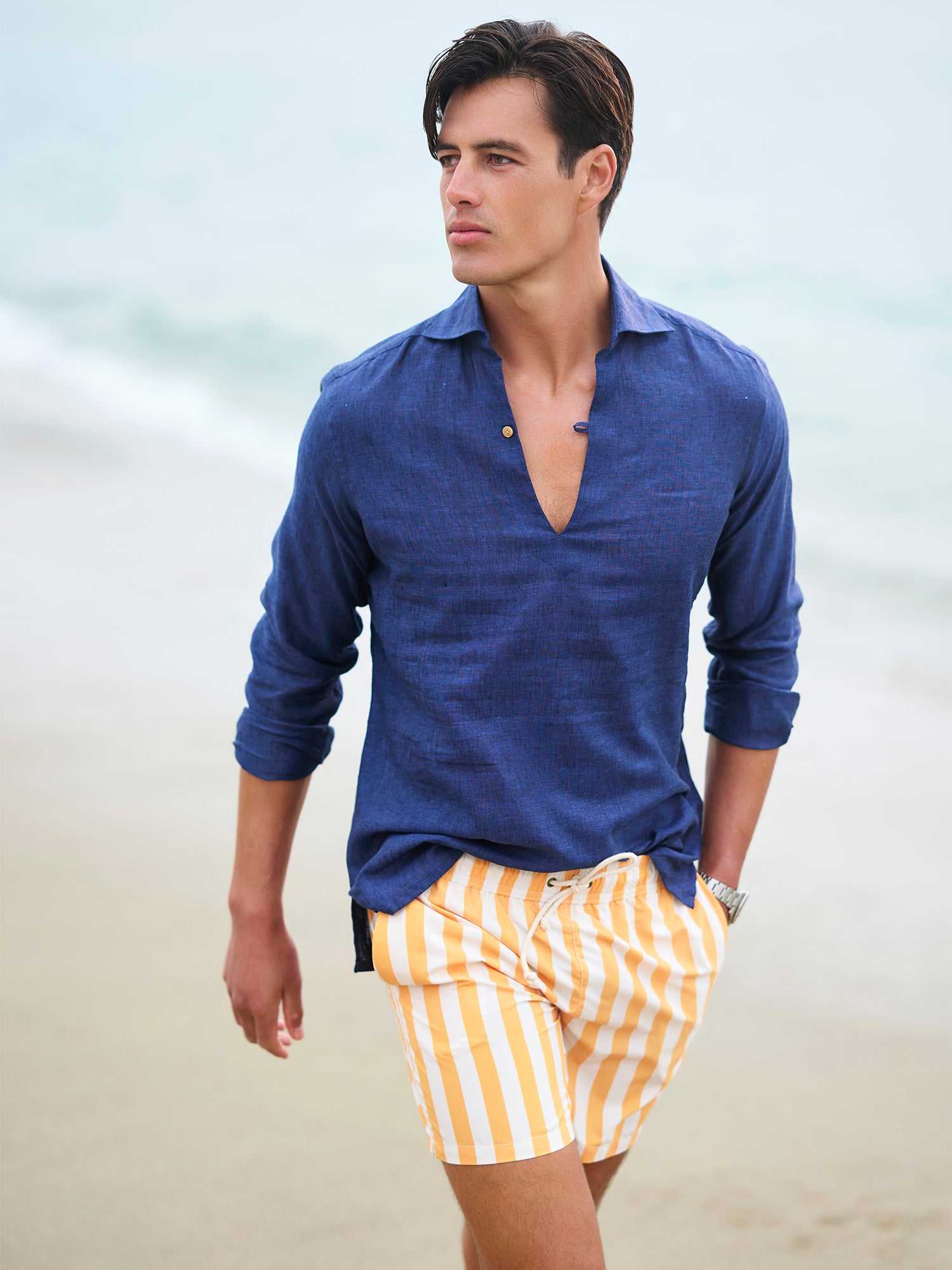 Capri Navy Linen Shirt – Gorsuch