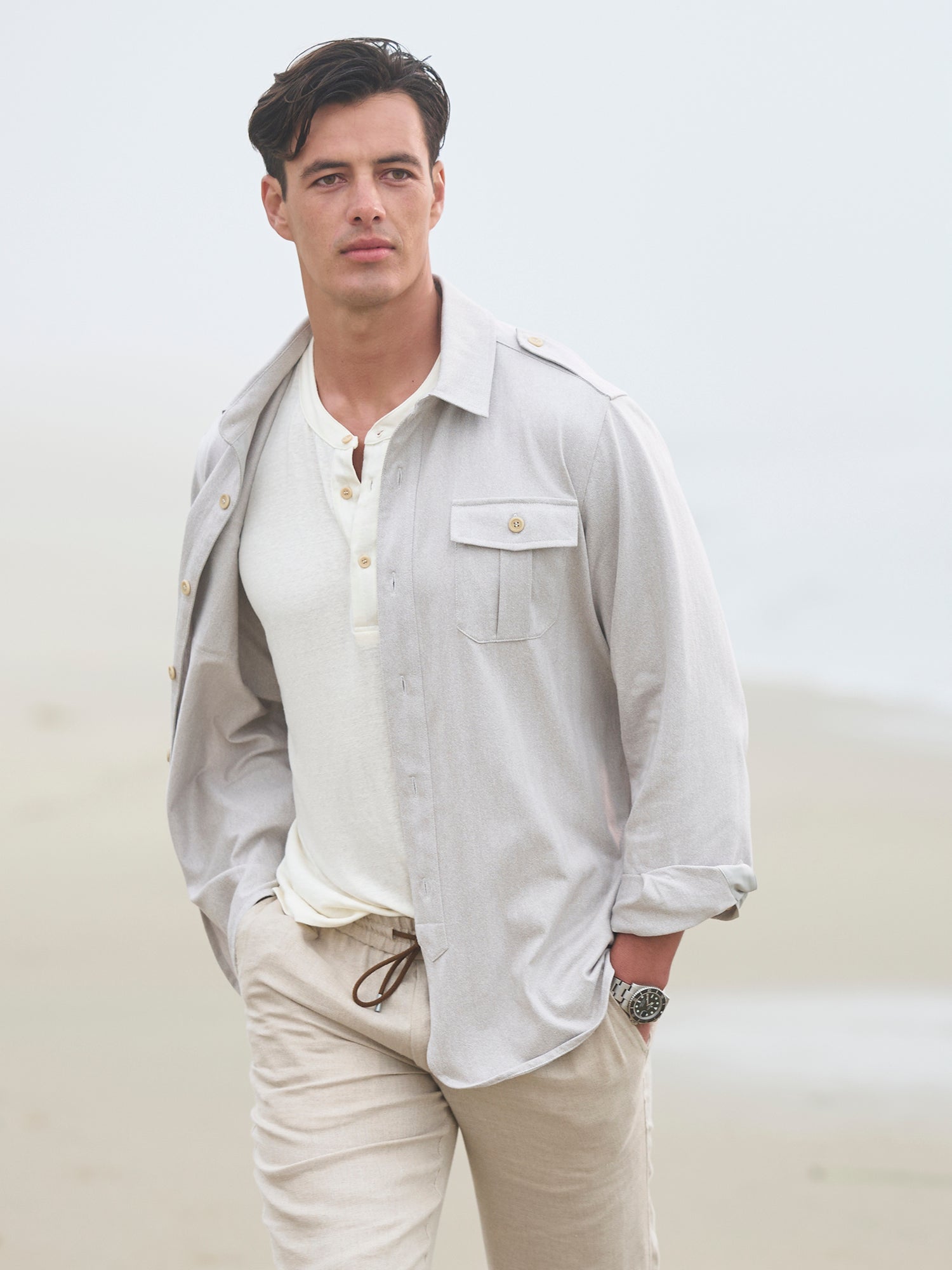 Linen Jersey Henley T Shirt – Gorsuch